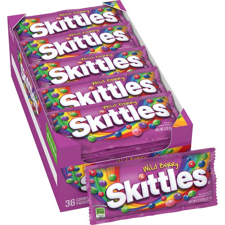 Horizon Top Market - Wholesale Cotton Candy - Wrigley Skittles, Wild Berry, 2.17 oz (36 count)