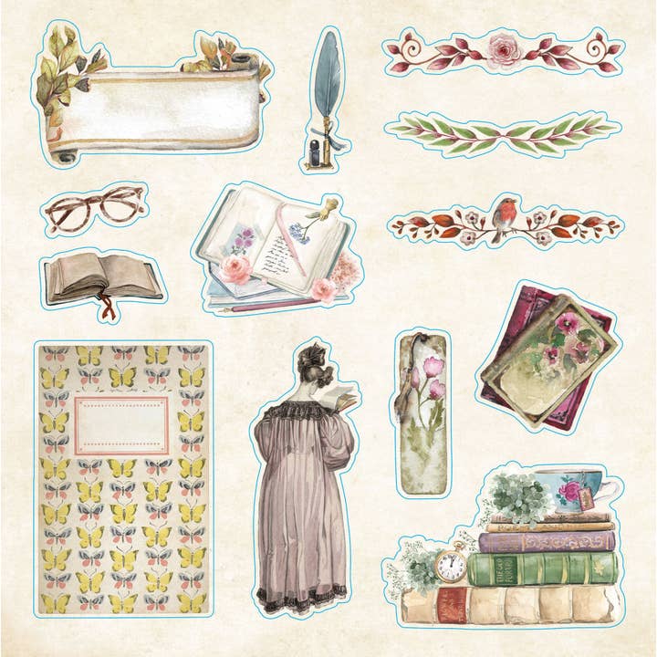 Peter Pauper Press - Wholesale Sticker - Bibliophilia Ephemera Sticker Book1