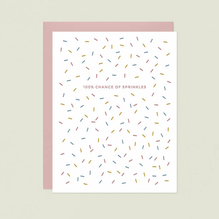 Chance of Sprinkles Birthday Letterpress Greeting Card for wholesale by Missive