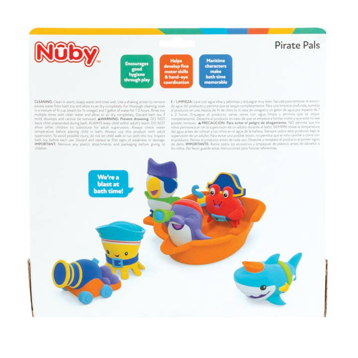 Nuby - Vente Jouet pour le bain – bébé - Ensemble de jouets de bain Pirate Pals3