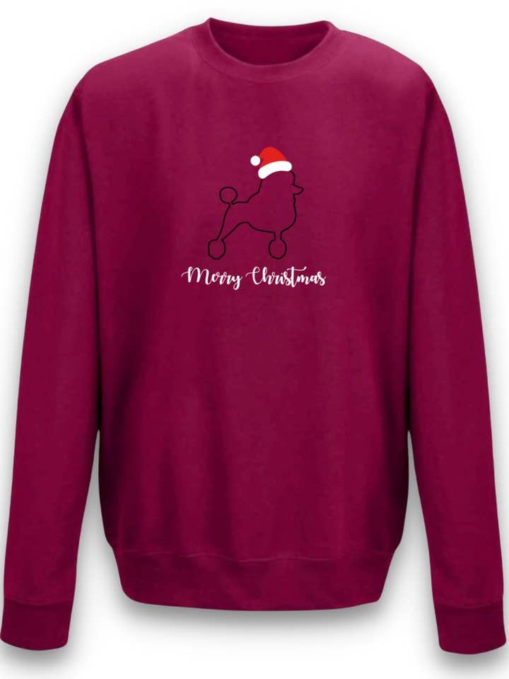 Poodle Outline Christmas Jumper for wholesale by Pooch