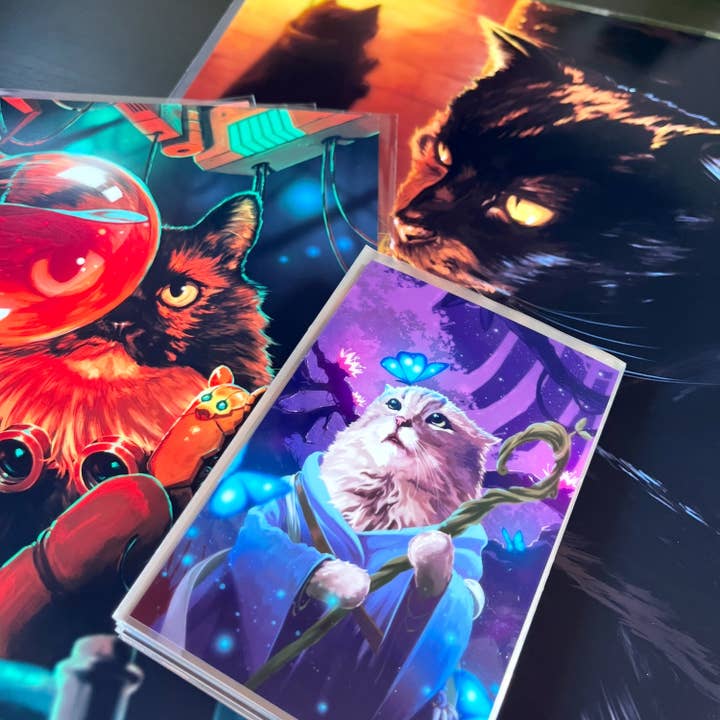 Lot d'impression - DnD Cats pour la vente par Caverns & Calicos