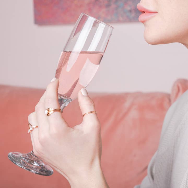 Mineral and Matter - Wholesale Single Stone/Solitaire Ring - Medium Opal Ring 14k Gold Filled Stacking Band Handmade2