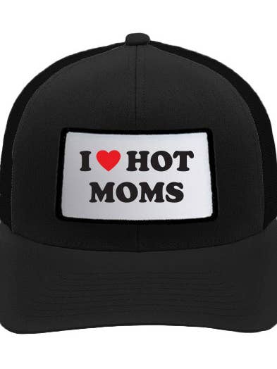 I Love Hot Moms | Men's Structured Trucker Hat for wholesale by BRIEF INSANITY