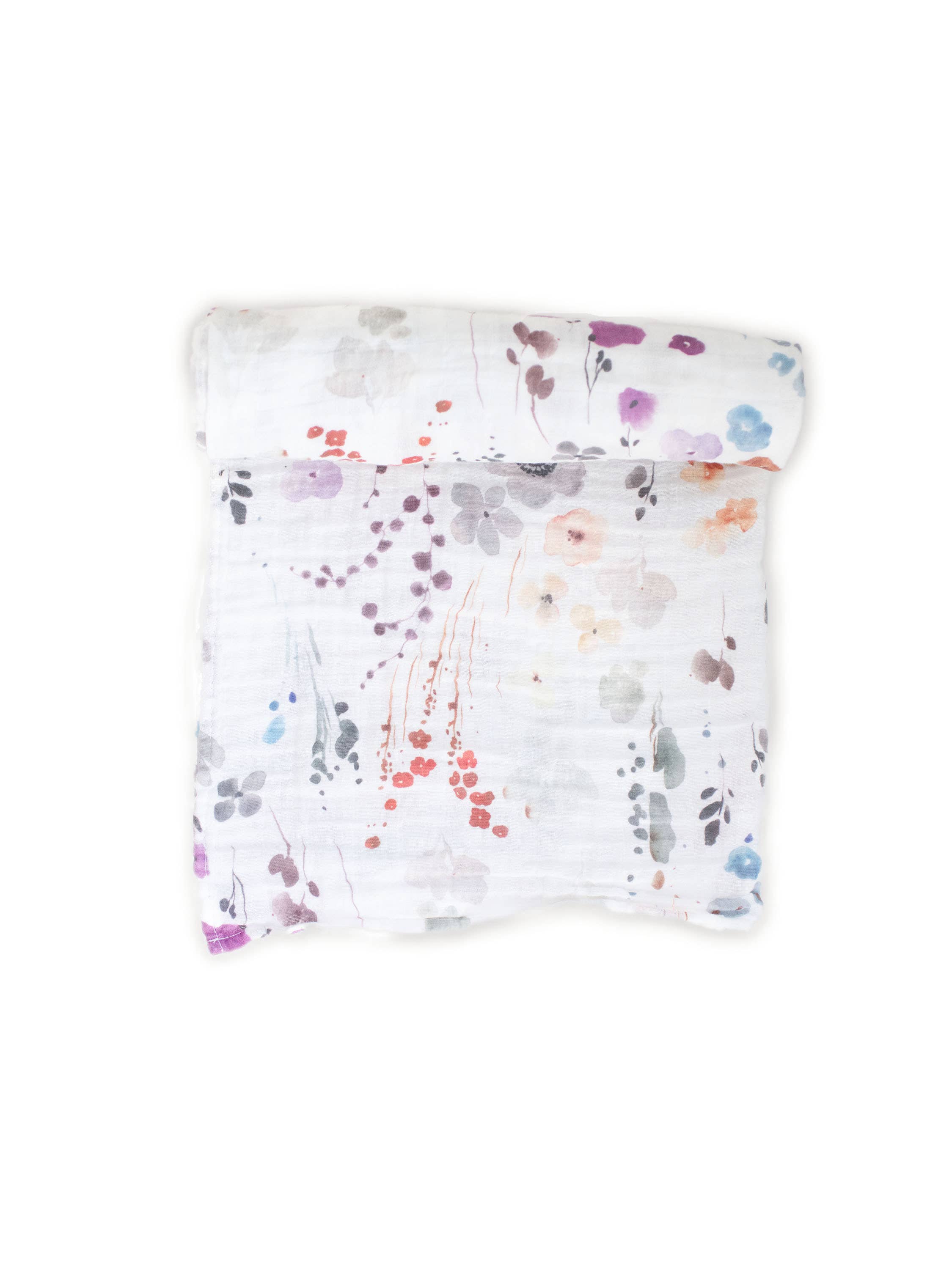 Fawn & Foster - Wholesale Swaddle - Baby - Organic Muslin Gauze Swaddle Receiving Blanket Violet Floral4