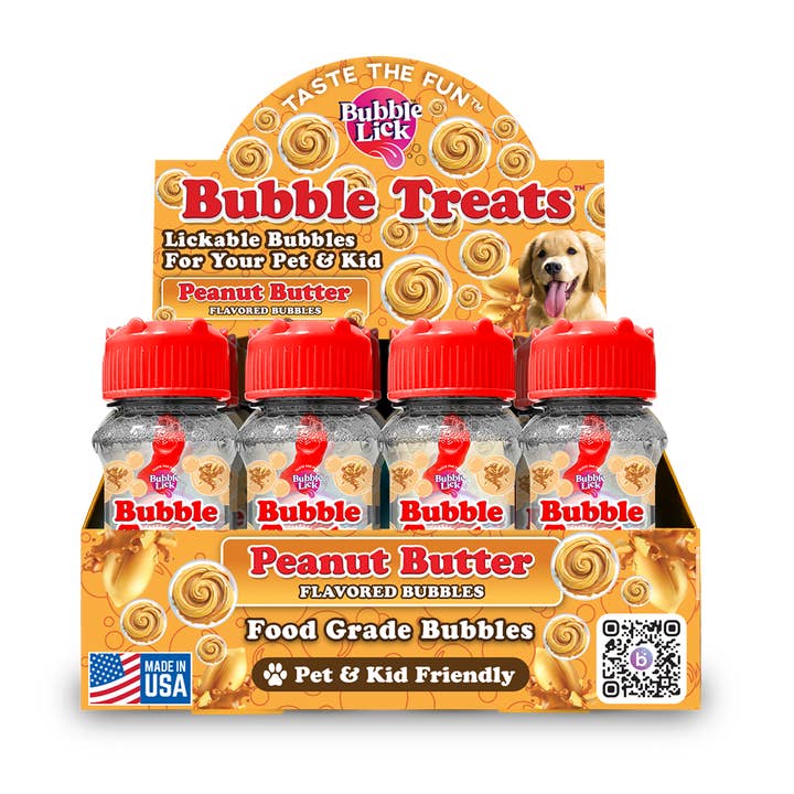 Toysmith - Wholesale Pet Treats - Dog - BubbleLickâ„¢ Pets Peanut Butter Swirl bubbles