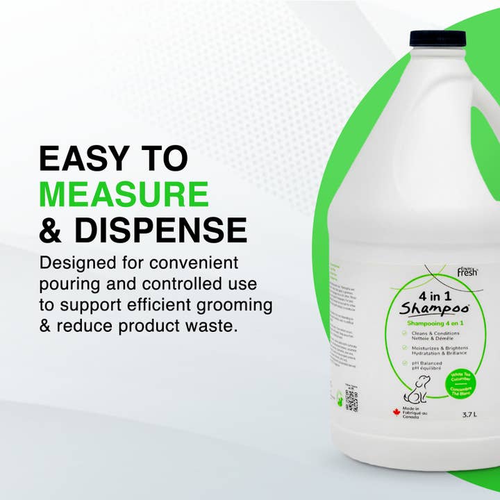 Enviro Fresh - Venta al por mayor Champú - Perros - Champú para perros 4 en 1 con aroma a té blanco y pepino, 3,7 L4