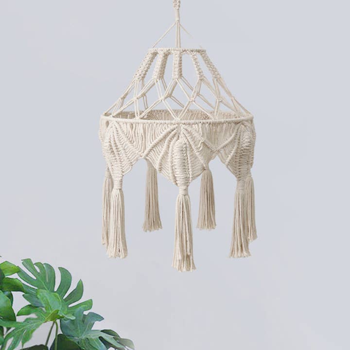 Boho Woven Pendant Lampshade for Home and Café and other Purchase Wholesale boho lamp. Free Returns & Net 60 Terms on Faire trending on Faire.