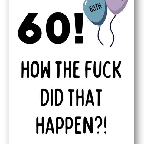 Second Ave Gift Company – wholesale Birthday card – Second Ave Rude 50th How Did That Happen Joke Birthday Card