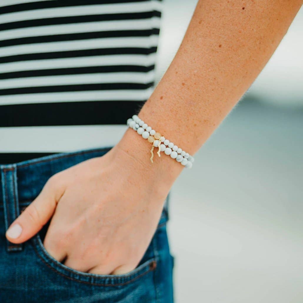 Sailormade - Vendita all'ingrosso Bracciale con perline - Bracciale da donna Rayminder UV Awareness in howlite14