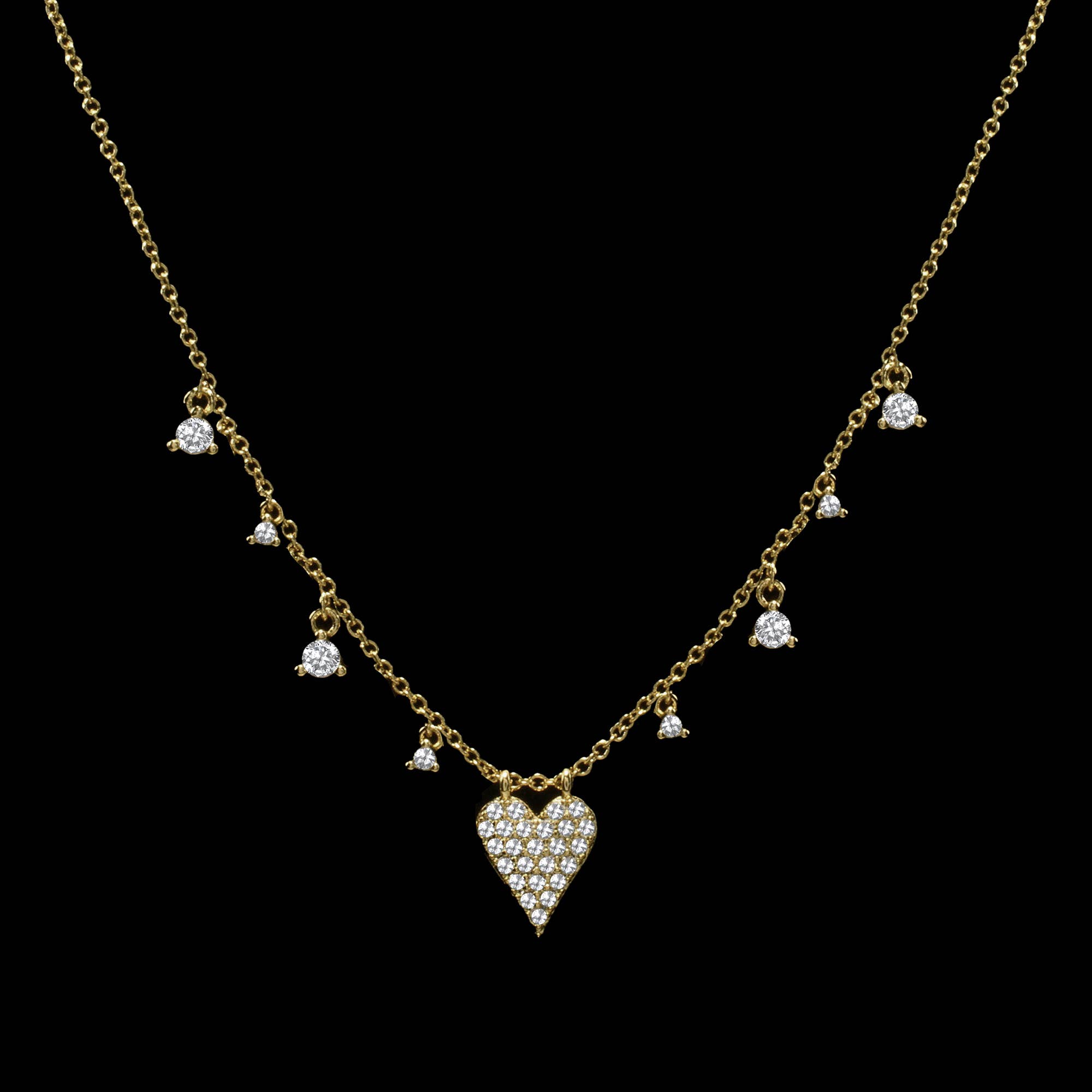 Be Je Designs - Wholesale Pendant/Charm Necklace - Pave heart necklace0