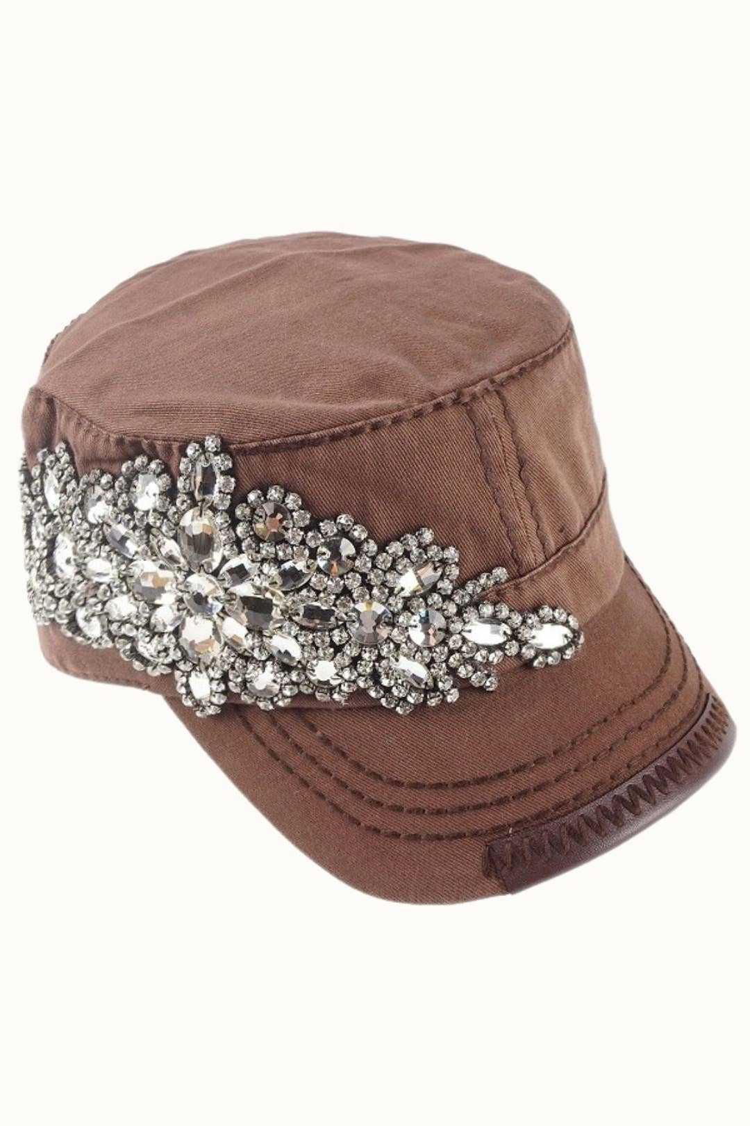 Olive & Pique - Wholesale Honkbalpet - Dames - Abstracte, met juwelen versierde Bling Glitz cadet-pet, verstelbaar8