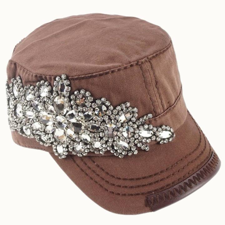 Olive & Pique - Wholesale Honkbalpet - Dames - Abstracte, met juwelen versierde Bling Glitz cadet-pet, verstelbaar8