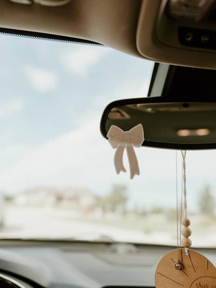 Pink Bow Charm – Pastel Vinyl Sticker for wholesale by Pearls of Parchment