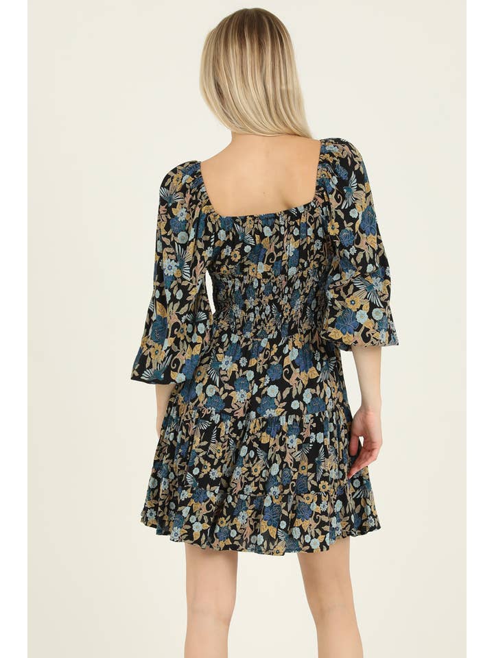 ANGIE - Wholesale Dress - Women's - C4A47-A882 SWEETHEART NECK SMOCKED WAIST DRESS
