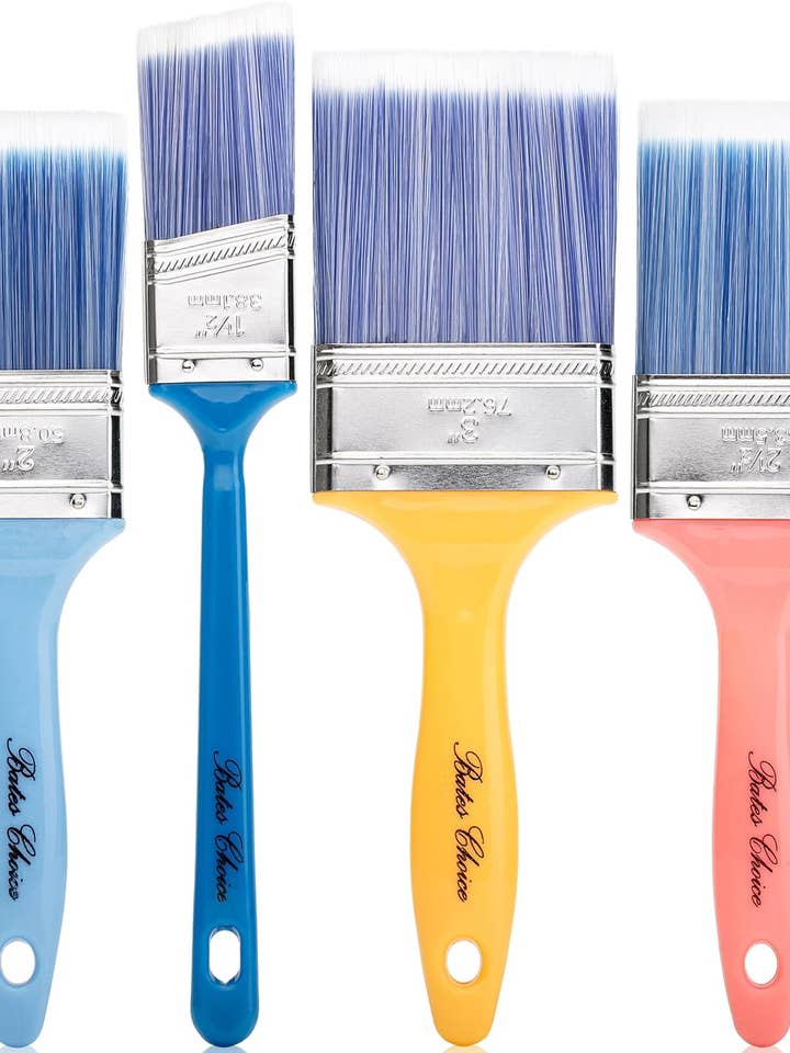 Bates- Paint Brushes, 4 Pack, Vibrant Plastic Handle for wholesale by Bates Choice