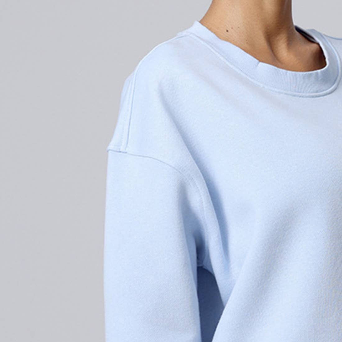 Sodalemon - Wholesale Sweatshirt - Women's - Women Soft Loose Round Neck Long Sleeve Sports Sweatshirt9