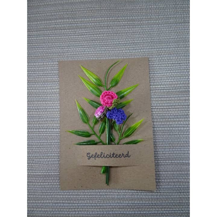 Knuffelsenzo - Wholesale Artificial Flowers - Bouquet card, Congratulations, Happy Birthday2