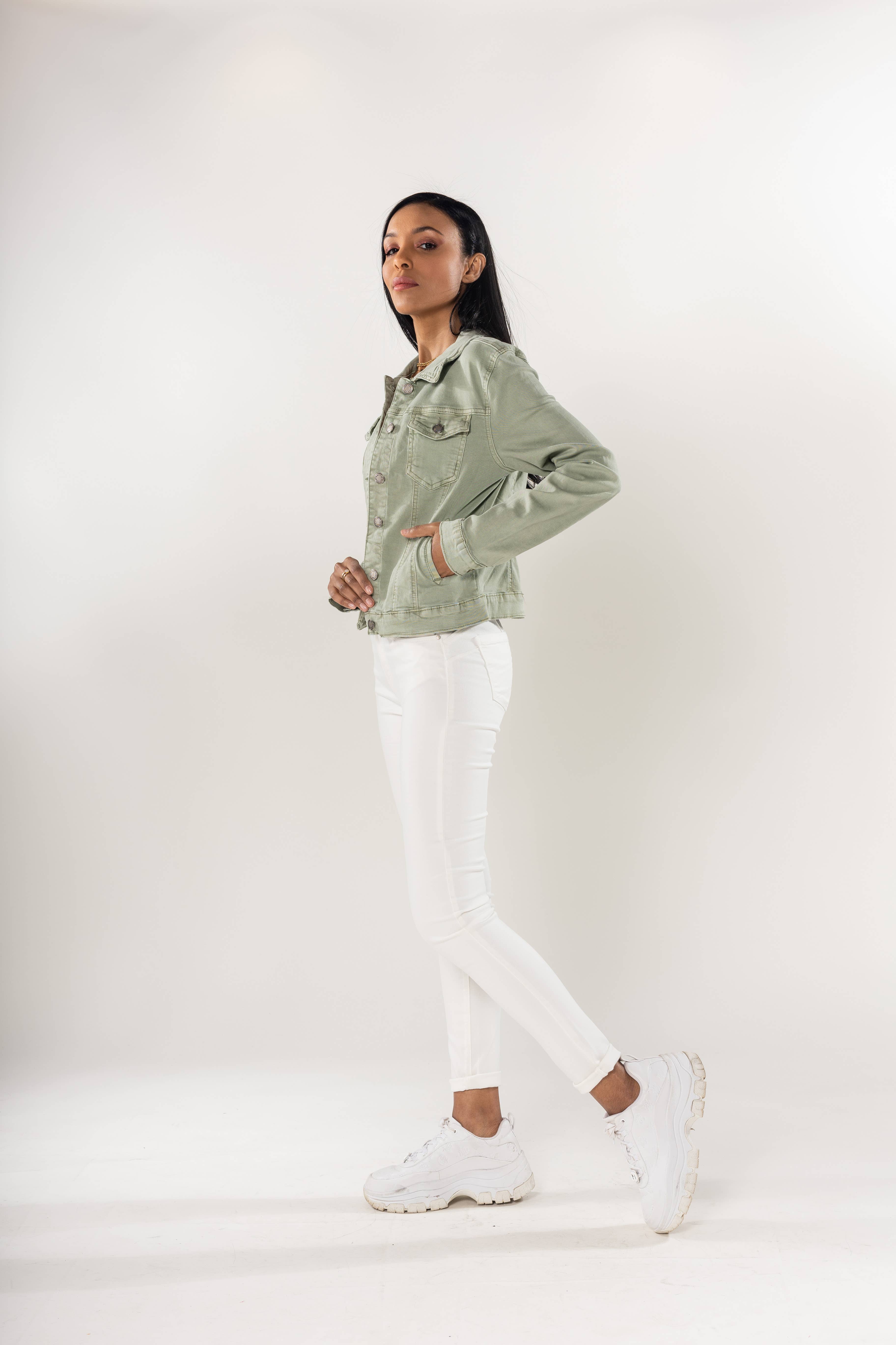 Nina Carter - Wholesale Jas - Dames - Stretch nauwsluitend jack kleur J212A34