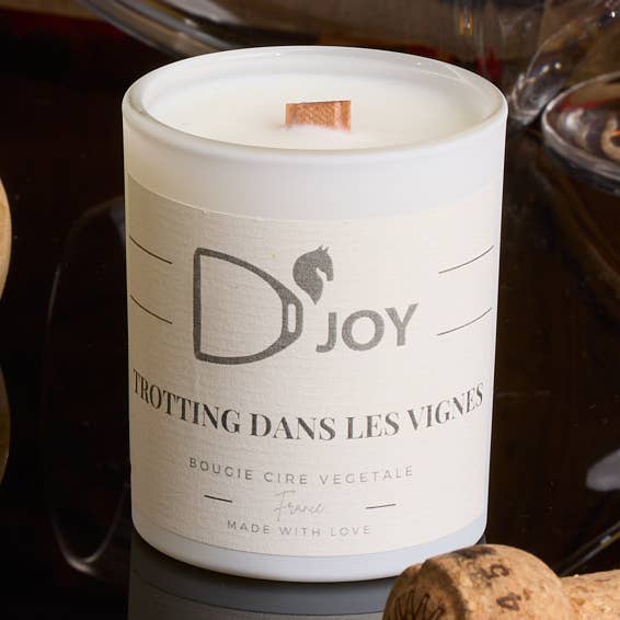 Mini candle "trotting through the vineyards" for wholesale by D'JOY by Cheval&Senteurs