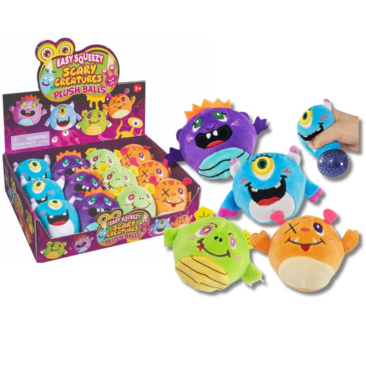 Master Toys Easy Squeezy Scary Creatures Plush Balls for wholesale by Master Toys & Novelties Inc.
