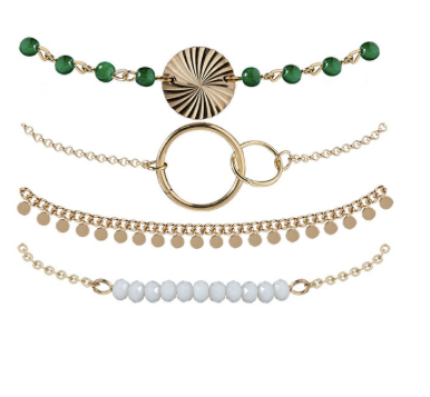 Kate Tuesday Jewelry - Wholesale Jewelry Set - Green Gold Bracelet 4 Piece Set1