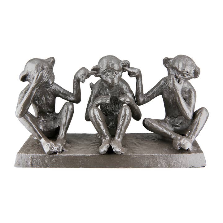 Sculpture Singe 3 singes H.10 cm pour la vente par Gilde Handwerk Macrander GmbH & Co. KG