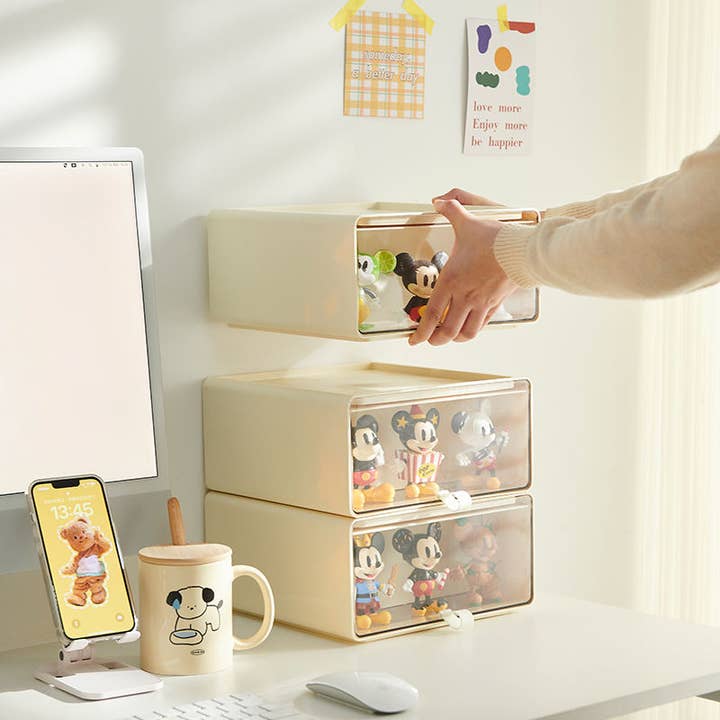Kouhigh INC - Wholesale Display Case - Pull-out Drawer Blind Box Display Storage Box - Cream