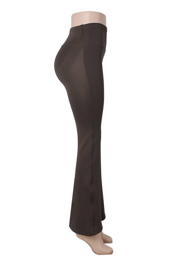 Color 5 - Wholesale Pants - Women's - Fur lined faja waist control butt lifting warm flare pants 7