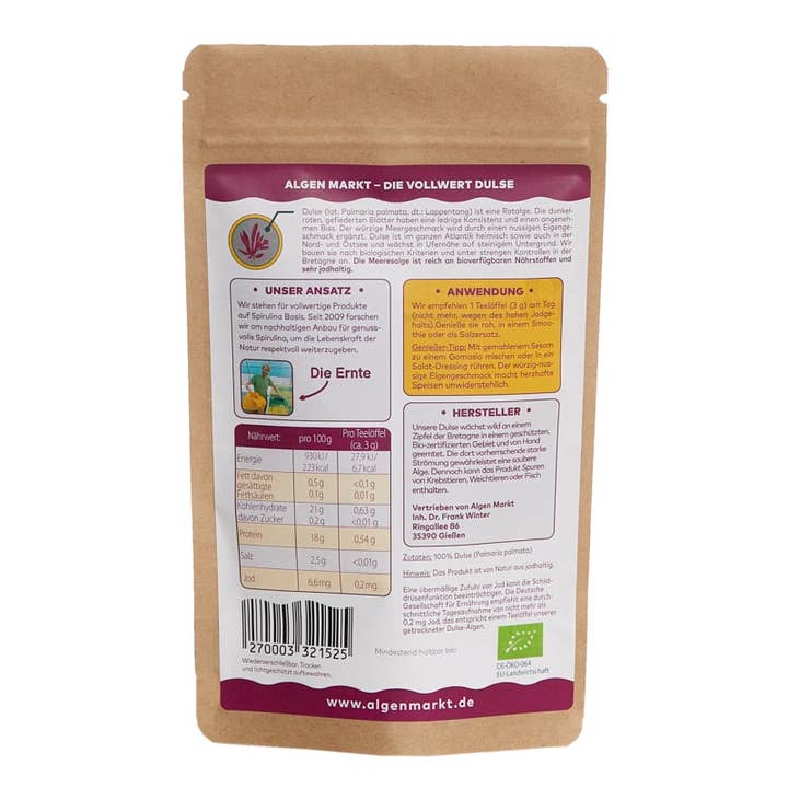 Algen Markt - Wholesale Protein/Superfood Powder - Organic seaweed dulse flakes from Brittany