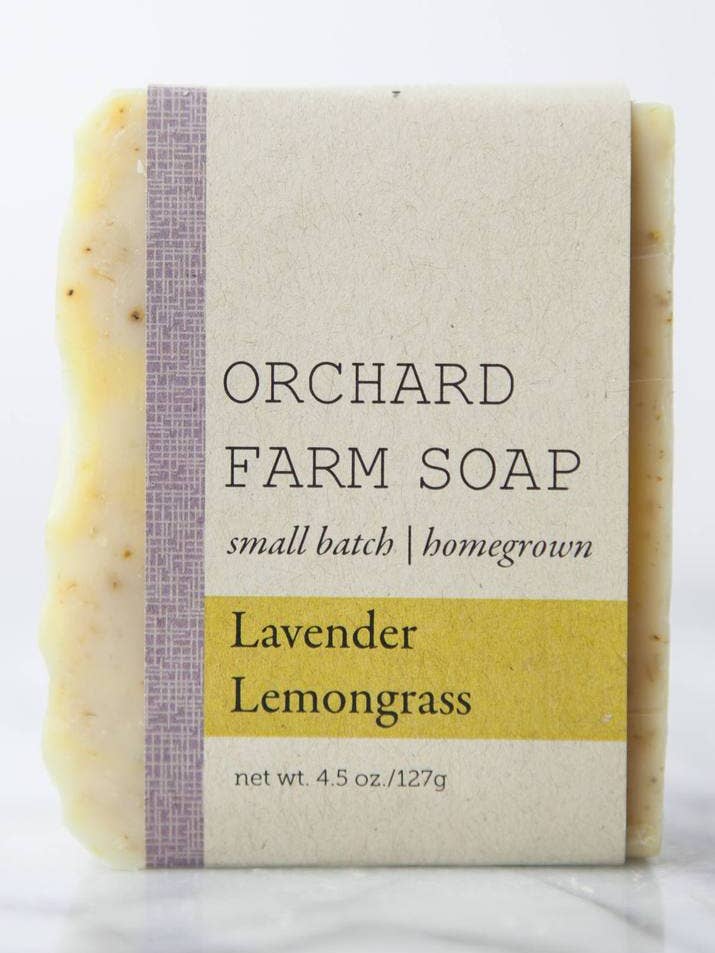 4.5oz Lavender Lemongrass Soap Bar for wholesale by Orchard Farm Soap