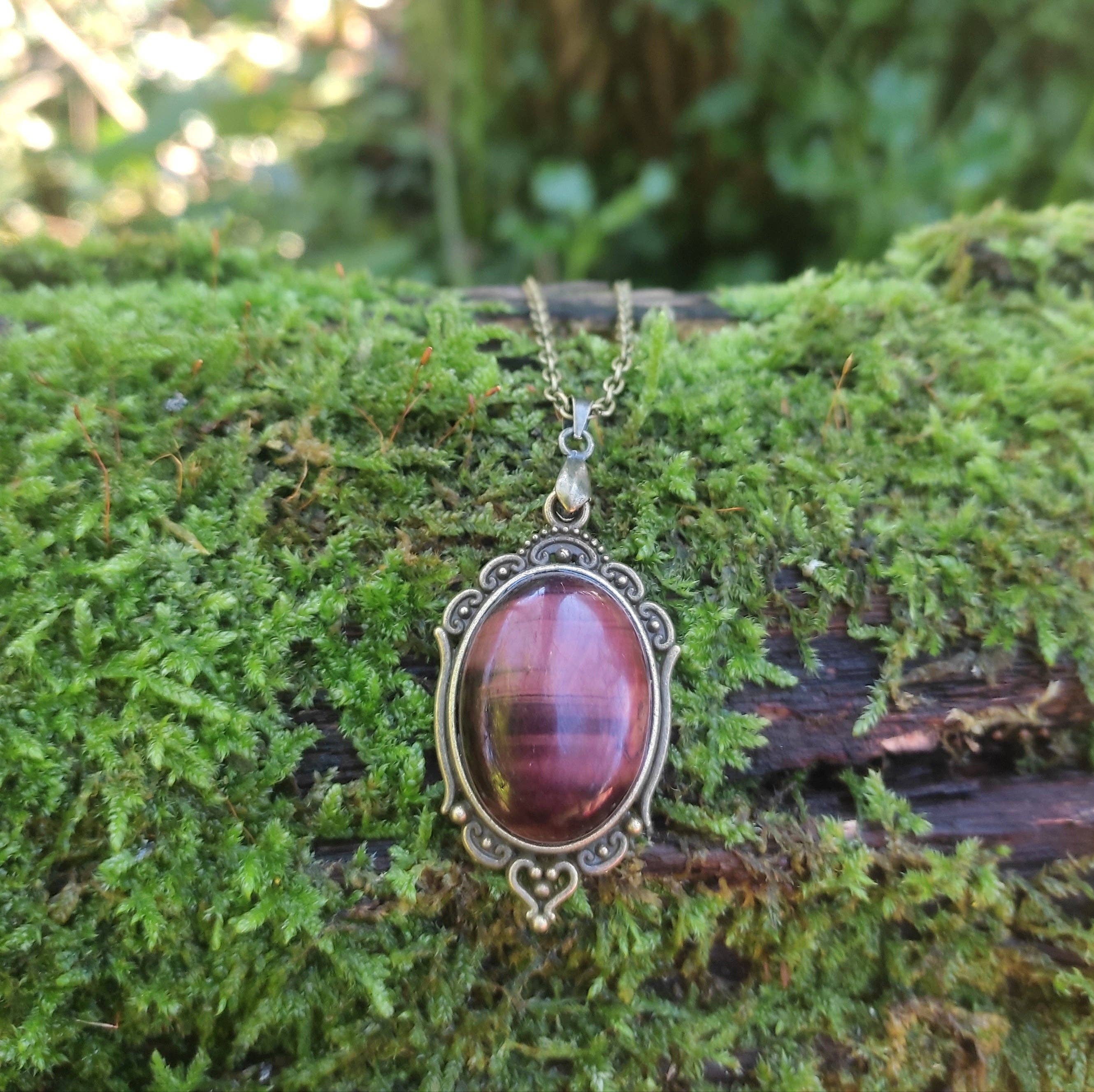 Jardin des Druides - Wholesale Halskettinghanger - Collier elfique Oeil de taureau1