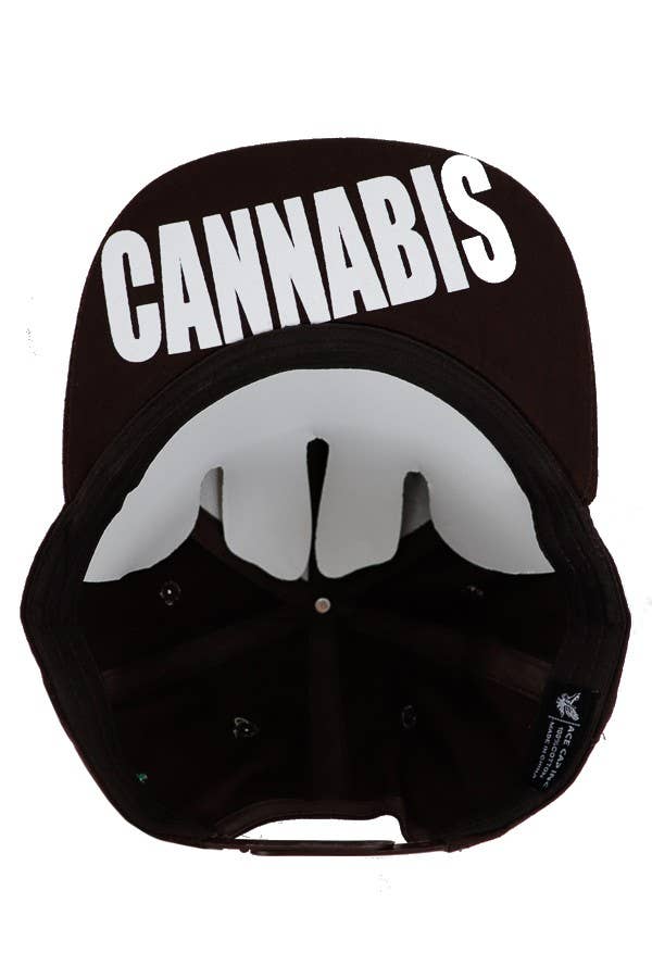 Cap Zone - Vente Casquette à visière plate – homme - Fermeture à glissière brodée en forme de feuille de cannabis7