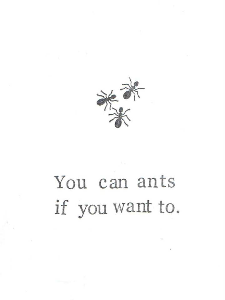 You Can Ants If You Want To Card | Jeux de pique-niques d'été Funny Insect Nature pour la vente par BlueSpecsStudio