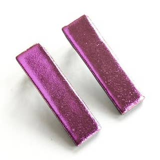 Glittrande rosa iris disco örhängen för wholesale av Atelier Epitalon