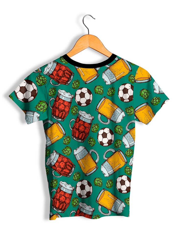 Fishikii - Wholesale Screen Printed T-Shirt - Unisex - Fishikii Hipster Unisex Football T-Shirt | CAM.2681