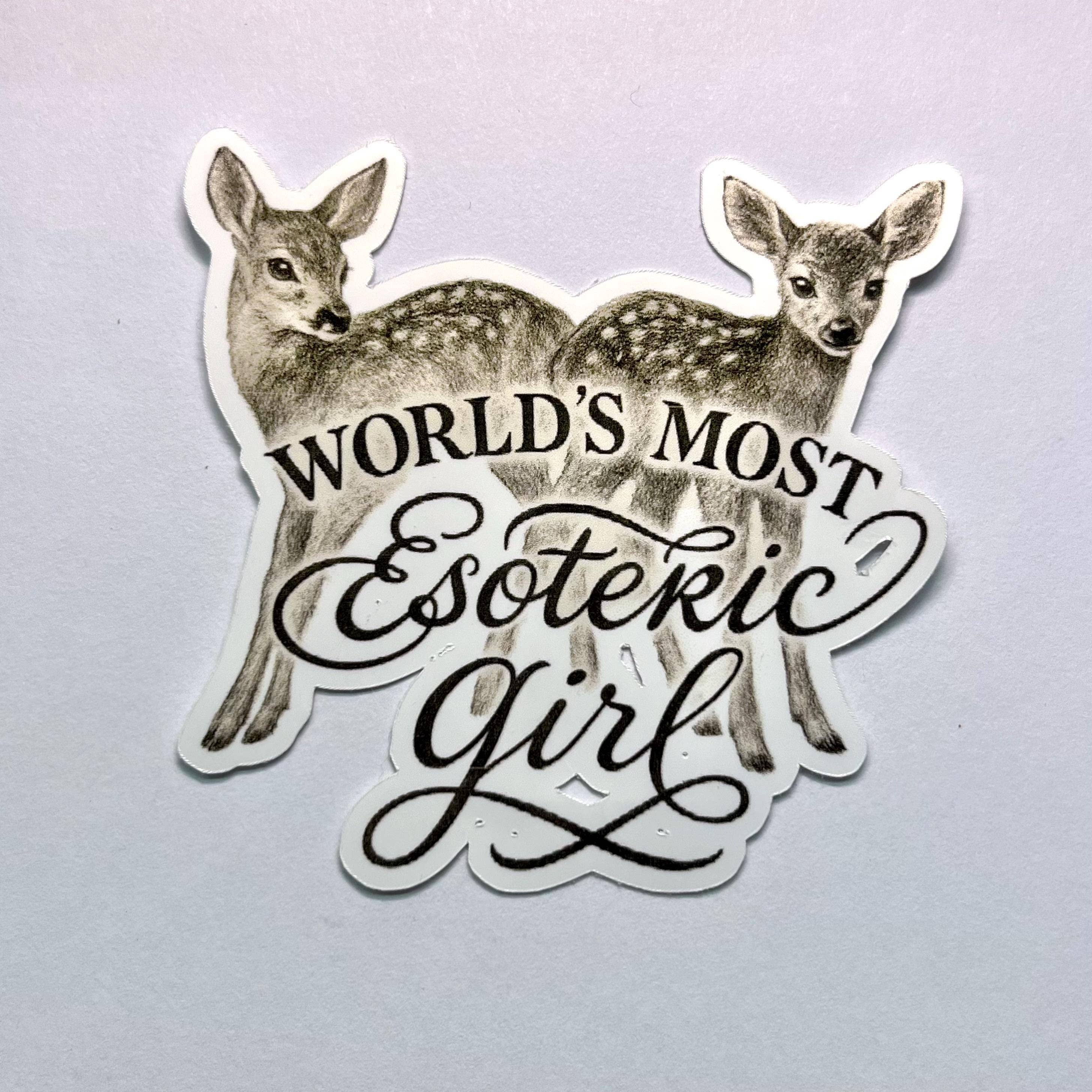 Literary by Ava - Wholesale Sticker - Esoteric Girl Doe Kiss-Cut Waterproof Sticker