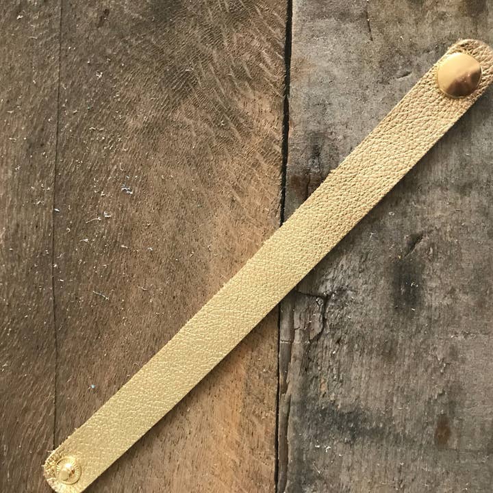 Luna And Loki Design – wholesale Manschettarmband – Guld tunn manschett läderarmband