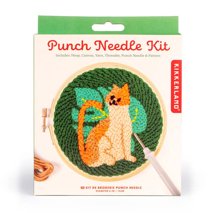 Cat Punch Needle Kit for wholesale by Kikkerland Design Inc