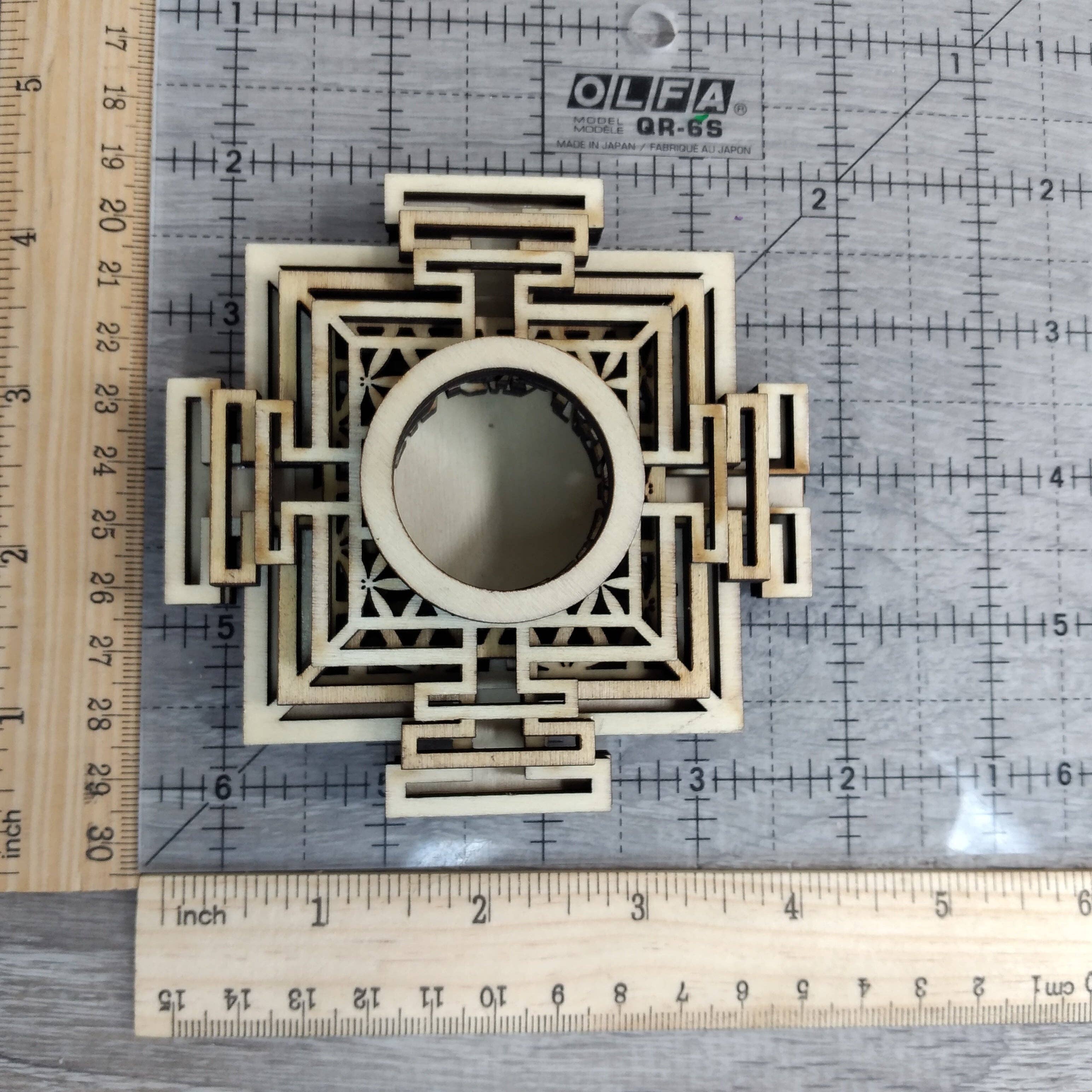 Keystone Crystals - Wholesale Decorative Tabletop Object - Wooden Mandala Sphere Stand9