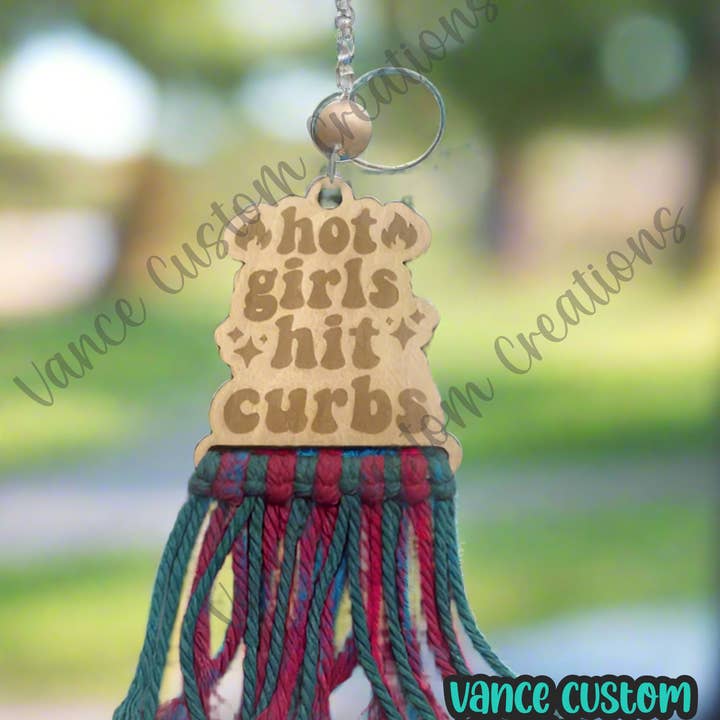 Vance Custom Creations - Wholesale Car Decorative Charm - Women’s - Hot Girls Hit Curbs Car Charm1