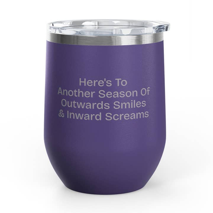 Wine Tumbler, 12oz - Outward Smiles for wholesale by un.sus.tain.a.ble equestrian