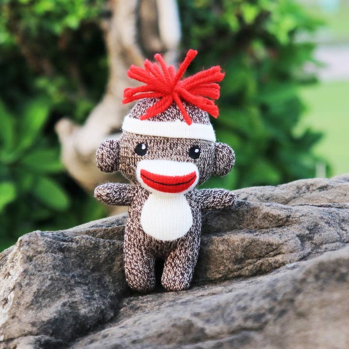Plushland - Wholesale Keychain - Unisex - Sockiez Sock Monkey Keychain 5"1
