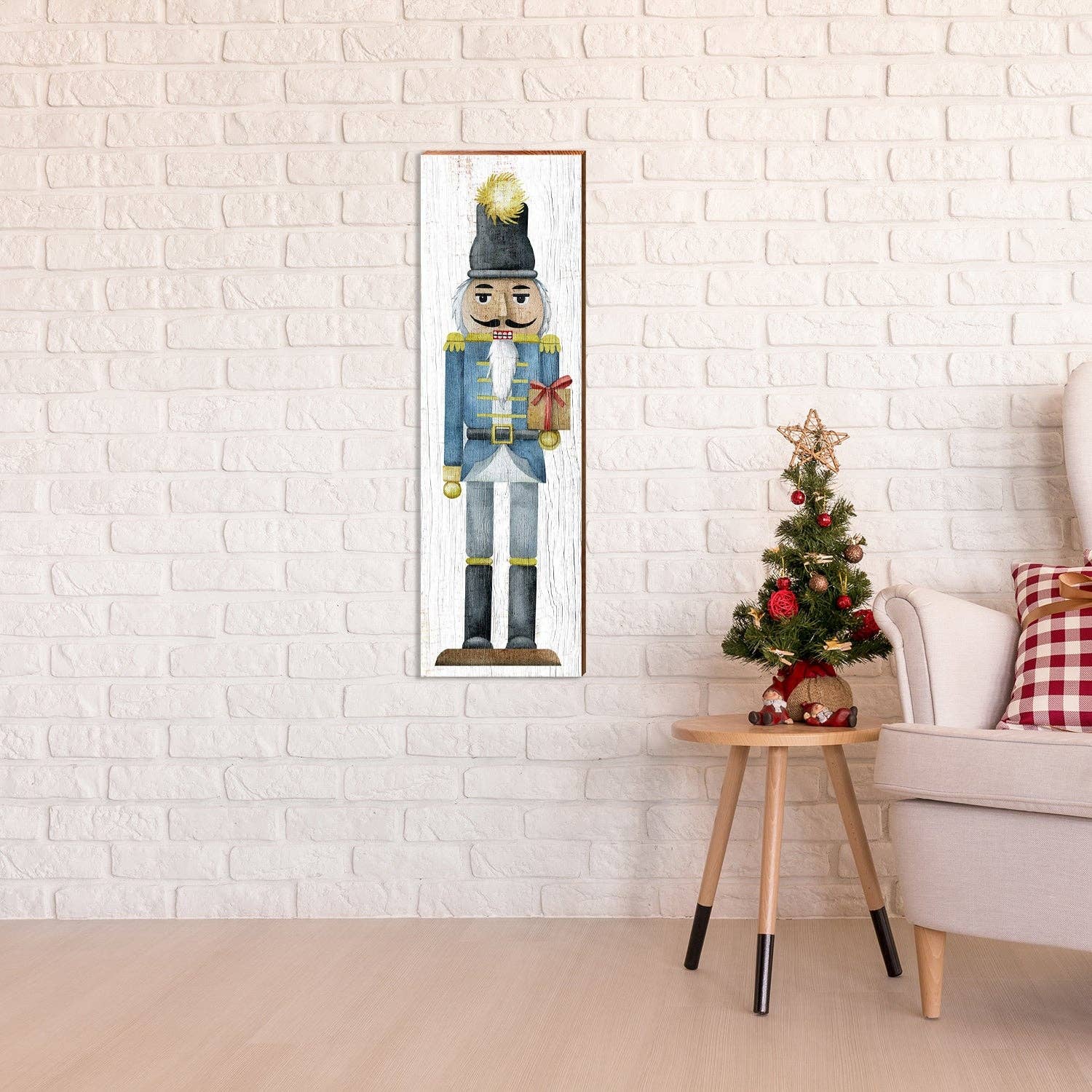 Mill Wood Art – Engroshandel Julekunst til væggen – Nøddeknækkerjuleskilt | Vægkunsttryk på ægte træ0