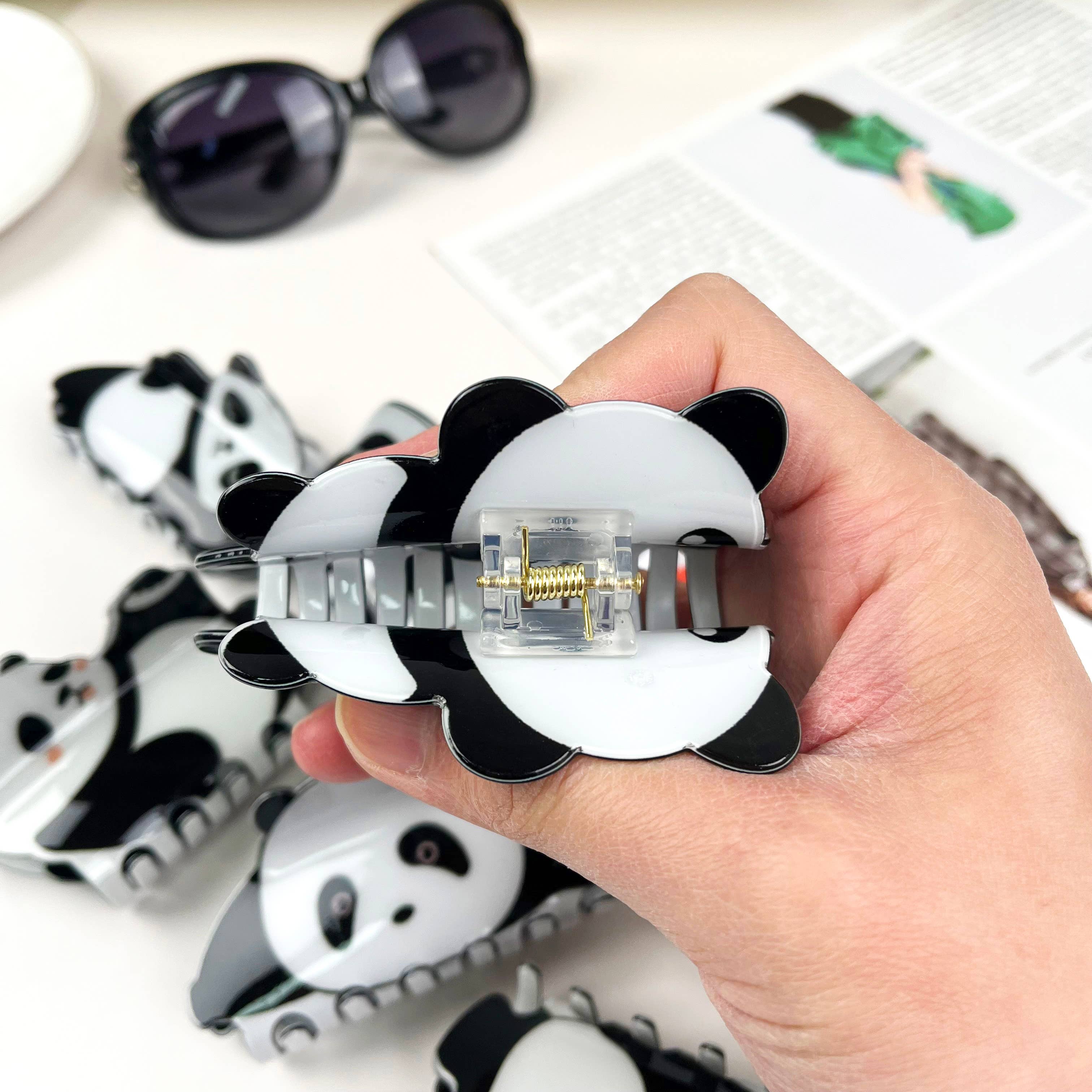 mildstyles - Vente Pince à cheveux – femme - Pinces à cheveux en forme de panda, dessin animé7