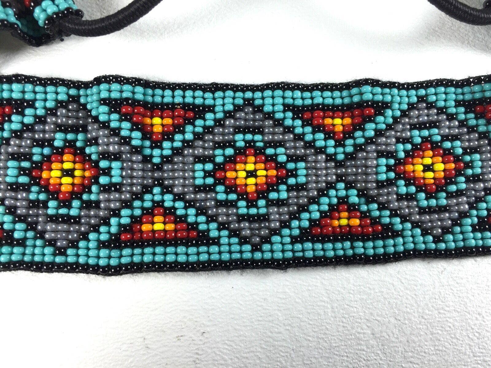 BEADS CORNER – wholesale Barrette – Women’s – Native Style Handcrafted Beaded Multi-Color Stretchable Hair Band/Headband Z54/53