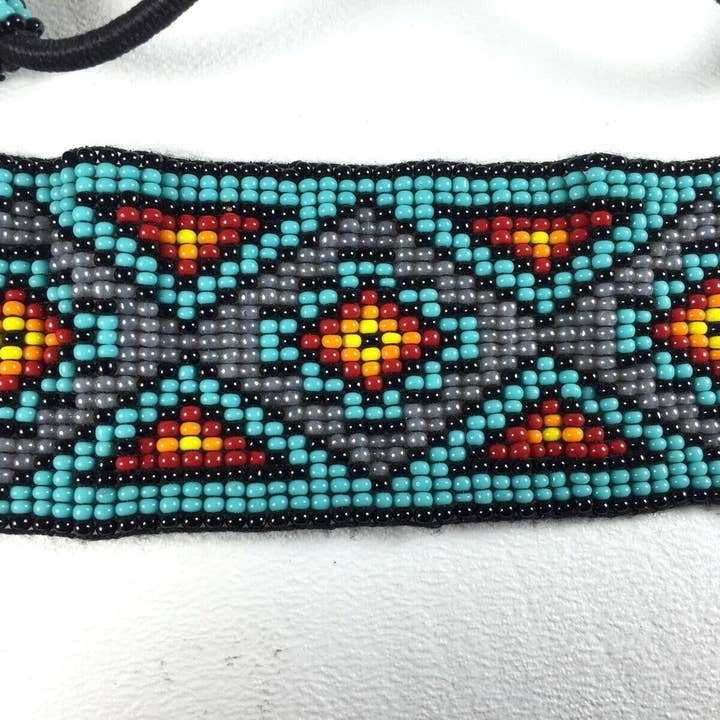 BEADS CORNER – wholesale Barrette – Women’s – Native Style Handcrafted Beaded Multi-Color Stretchable Hair Band/Headband Z54/53