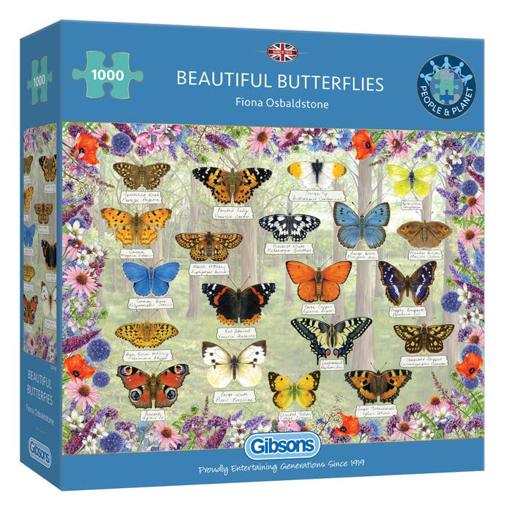 Beautiful Butterflies 1000 Piece Jigsaw Puzzle for wholesale by Gibsons Games Ltd