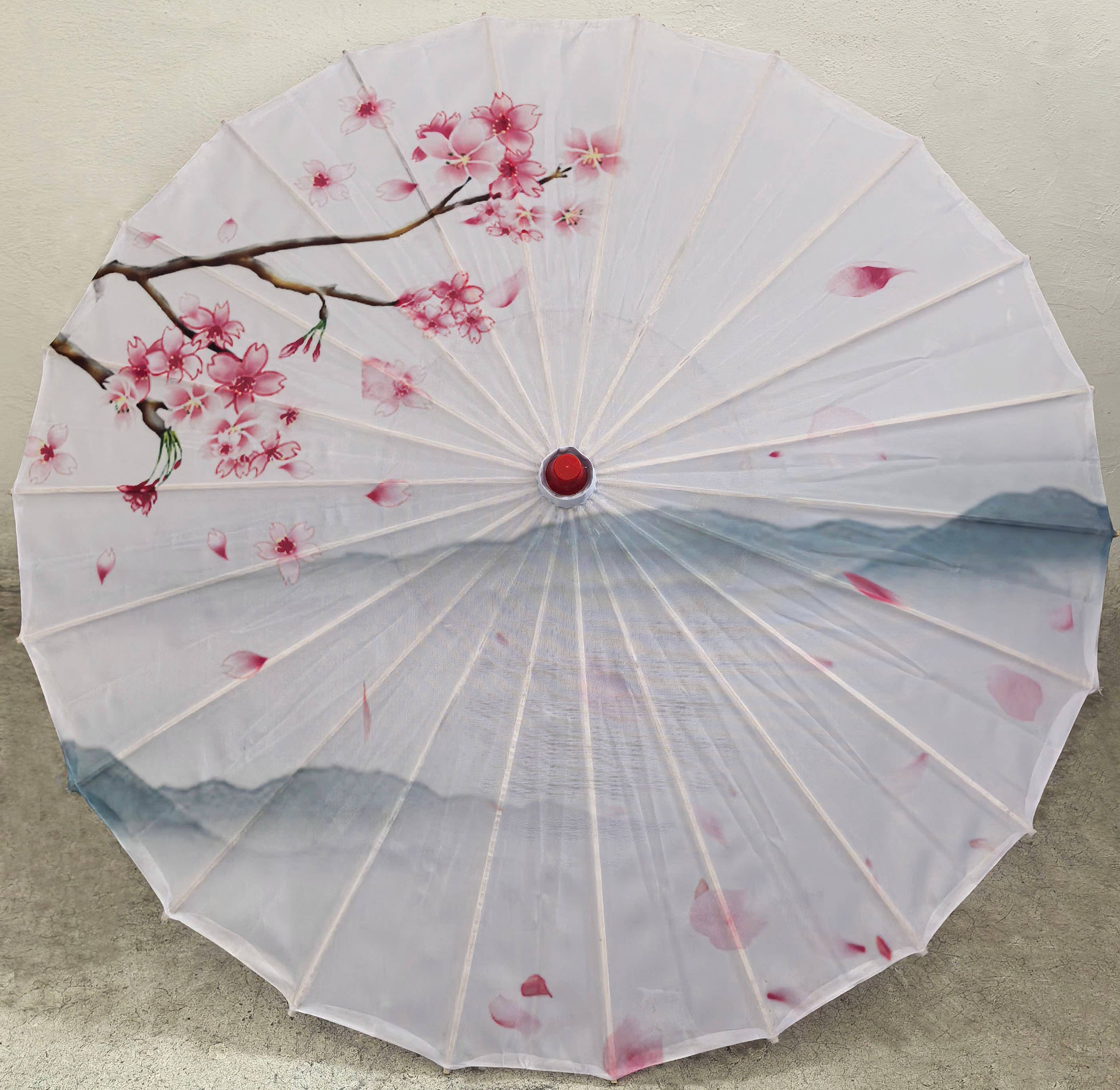 Fiona Accessories - Venta al por mayor Ventilador plegable de mano - Parasol de Flor de Cerezo Sakura 3 Estilos 21.50"0