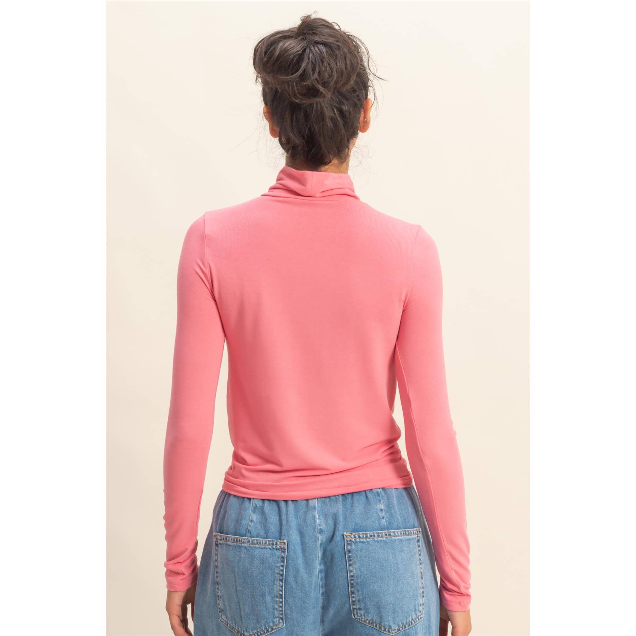 Double Zero - Wholesale Knit Top - Women's - Turtleneck Long Sleeve Fitted Top7